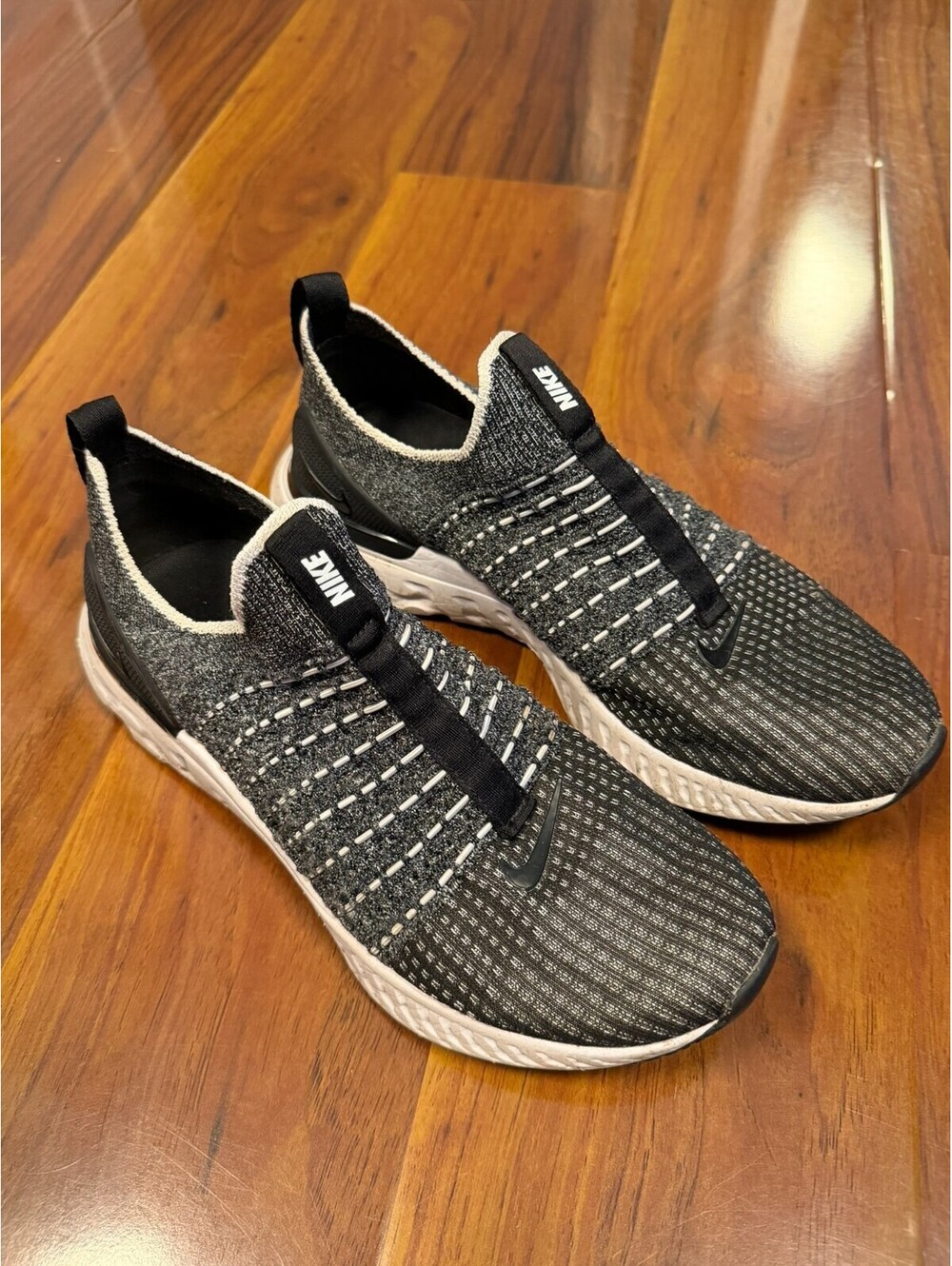 Nike React Black Phantom Run Flyknit 2 Running Shoes Women's Size 9.5 CJ0280-002